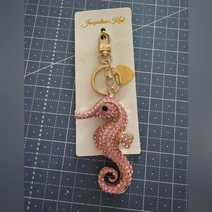 Jacqueline Kent pink crystal seahorse purse charm!! BRAND NEW!!